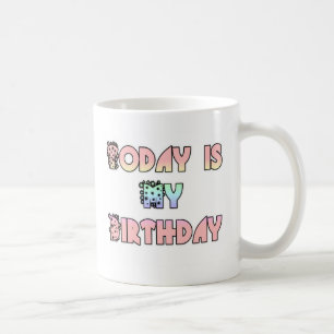 Today is My Birthday Baby Pink Art Print Coffee Mug