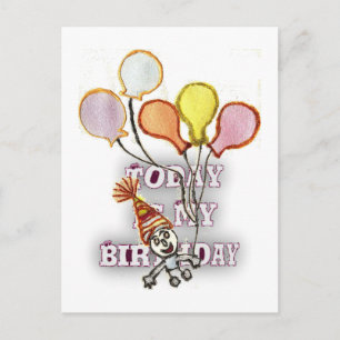 Today is my Birthday Postcard Horizontal Template