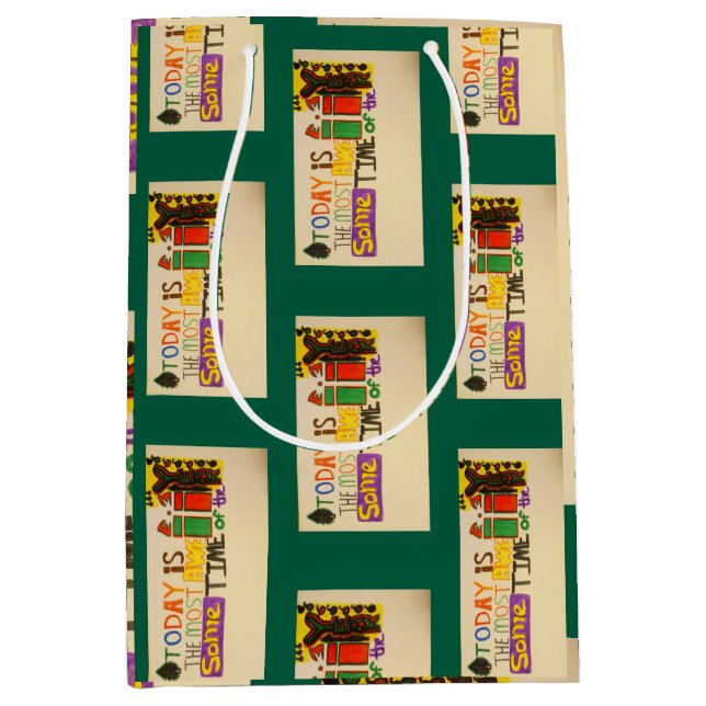 Today is the most awesome time of the year medium gift bag (Front)