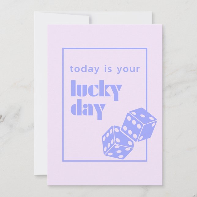Today is your lucky day, Lucky, Luckiest Girl Holiday Card (Front)