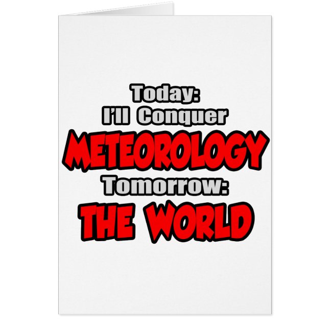 Today Meteorology...Tomorrow, The World (Front)