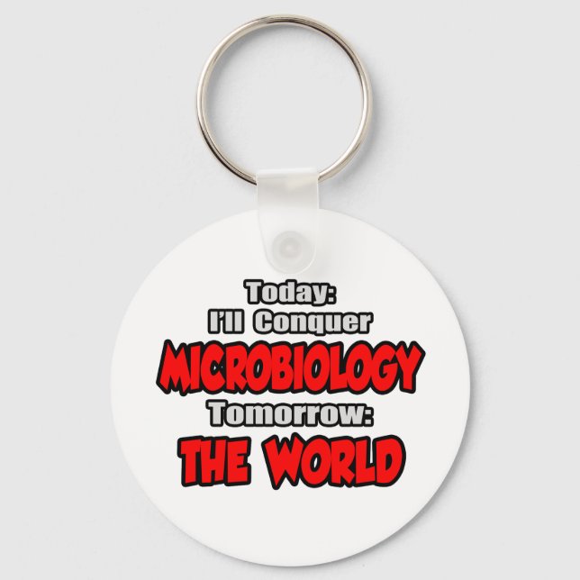 Today Microbiology...Tomorrow, The World Key Ring (Front)