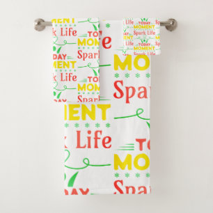 Today Moment, Spark Life Tote Bag Bath Towel Set