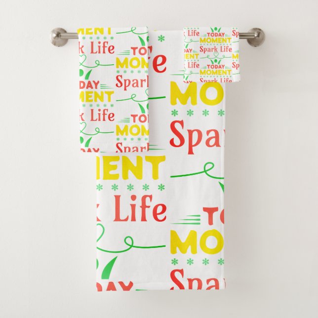 Today Moment, Spark Life Tote Bag Bath Towel Set (Insitu)