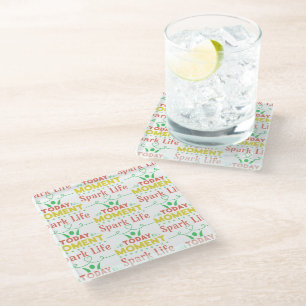 Today Moment, Spark Life Tote Bag Glass Coaster