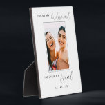 Today My Bridesmaid Forever My Friend Photo Plaque<br><div class="desc">A lovely bridesmaid photo gift with the the phrase "today my bridesmaid forever my friend" in black font. Personalise with your favourite with photo of you and your bridesmaid and wedding date.</div>