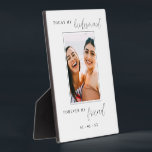 Today My Bridesmaid Forever My Friend Photo Plaque<br><div class="desc">A lovely bridesmaid photo gift with the the phrase "today my bridesmaid forever my friend" in black font. Personalise with your favourite with photo of you and your bridesmaid and wedding date.</div>