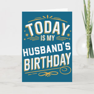 Today my husband's birthday matching birthday card