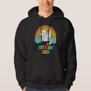 Today Not Jesus Devil Worship Funny Satanic Hail S Hoodie
