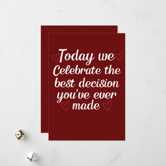 Today We Celebrate, Funny, Valentines Day Holiday Card (Front/Back In Situ)