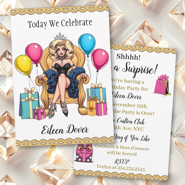 Today we Celebrate Your Birthday | Drag Queen Invitation (Creator Uploaded)
