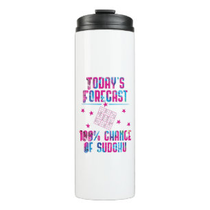 Today's Forecast 100 Percent Sudoku King Thermal Tumbler