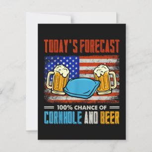 Today's Forecast Cornhole And Beer  Postcard