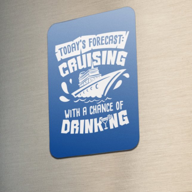 Today's Forecast Drinking Stateroom Door Cabin Magnet (Creator Uploaded)