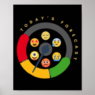 Today's Forecast Mood Metre For Mental Health Poster