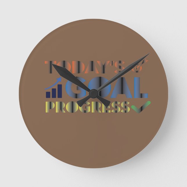 Today's Goal Progress Round Clock (Front)