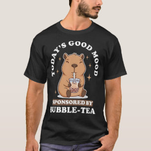 Today's Good Mood Bubble Tea Kawaii Capybara T-Shirt