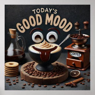 Today's Good Mood" Fine Art Coffee Poster