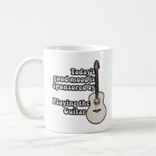 Today's good mood is sponsored by the guitar. coffee mug