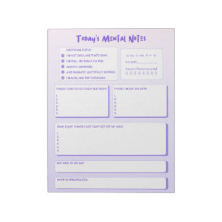 Today's Mental Notes Notepad