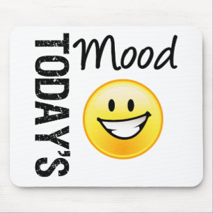 Today's Mood Emoticon Bright Smile Mouse Pad
