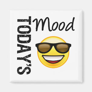 Today's Mood Emoticon Cool with Shades Magnet
