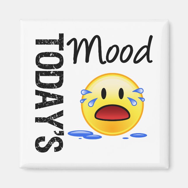 Today's Mood Emoticon Crying Magnet (Front)