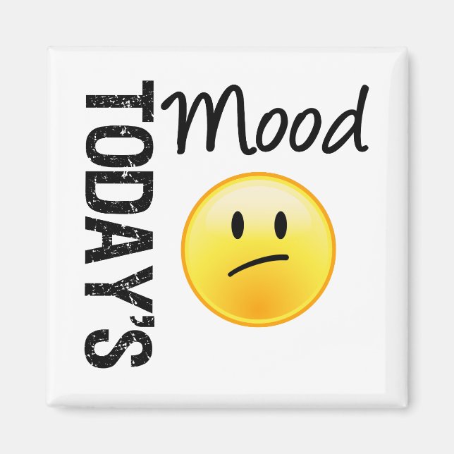 Today's Mood Emoticon Disappointed Magnet (Front)