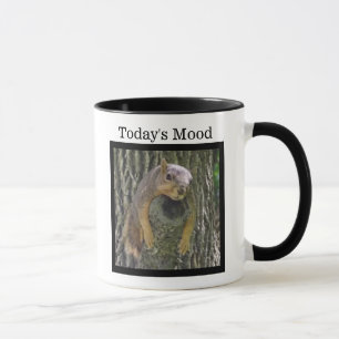 Today's Mood, Funny lazy tired sleepy Squirrel Mug