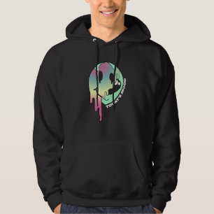 Today's Mood Happy Retro Melting Face Motivational Hoodie