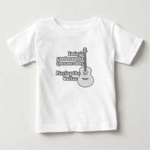 Today's mood is sponsored by the guitar. B&W Baby T-Shirt