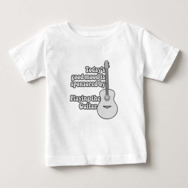 Today's mood is sponsored by the guitar. B&W Baby T-Shirt (Front)