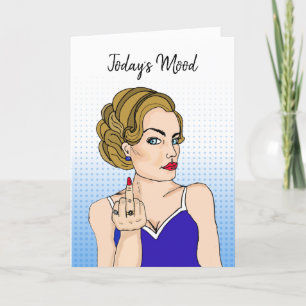Today's Mood, MIddle Finger, Friendship Humour Card
