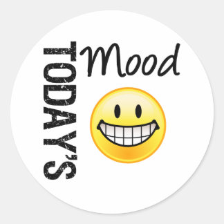 Today's Mood Very Happy Emoticon Classic Round Sticker