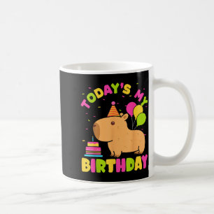 Todays My Birthday Girls Capybara Lovers Birthday Coffee Mug