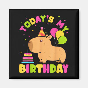 Todays My Birthday Girls Capybara Lovers Birthday Magnet