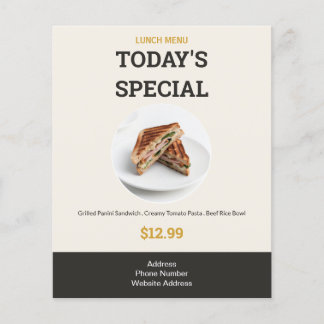 Today's Special Food Business Modern Lunch Menu