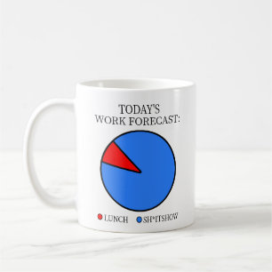 Today's Work Forecast Sarcastic Office Humour Coffee Mug