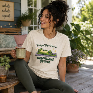 Today's Yoga Pose is Downward Spiral Funny Frog Tri-Blend Shirt