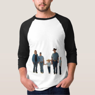 Todd Family Men's Basic 3/4 Sleeve Raglan T-Shirt