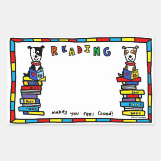 Todd Parr - Book Giving Day bookplate Rectangular Sticker