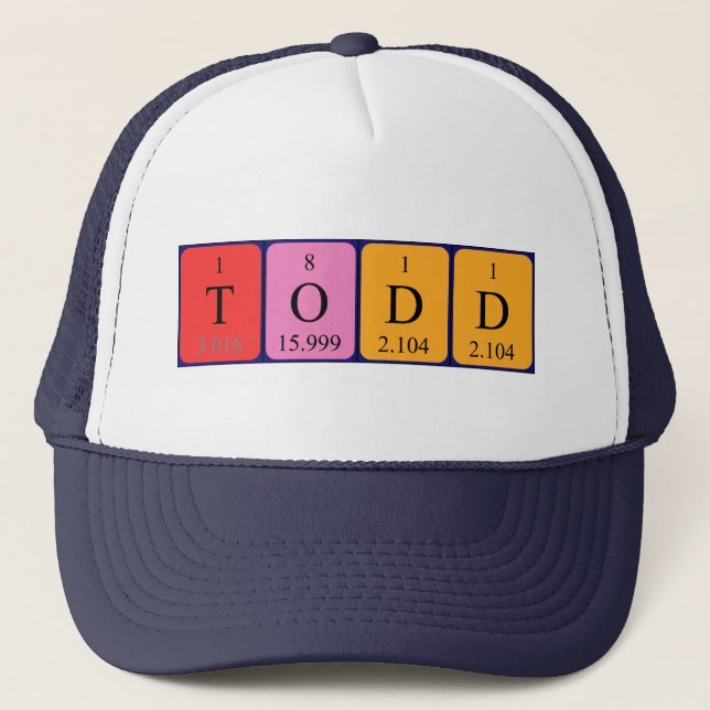 Todd periodic table name hat (Front)