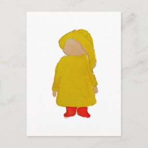 Toddie Time April Showers Rainy Day Toddler Postcard
