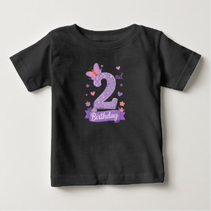 Toddler 2nd Birthday Butterfly Shirt