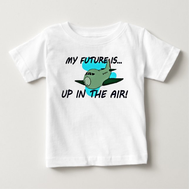 toddler airplane design baby T-Shirt (Front)