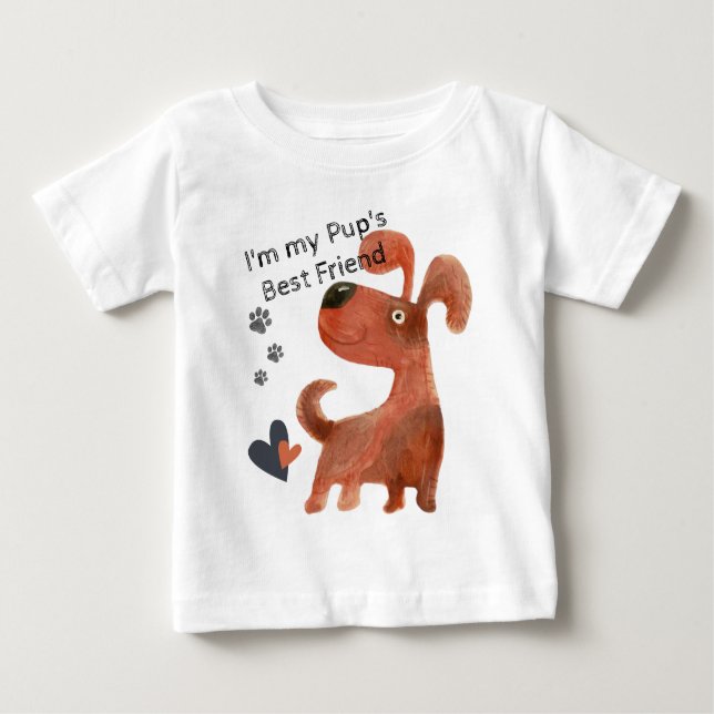 Toddler Baby Cute Puppy T-Shirt (Front)