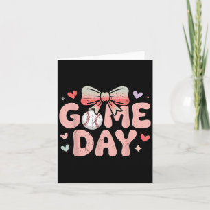 Toddler Baseball Sister Girl Youth Cute Game Day Card