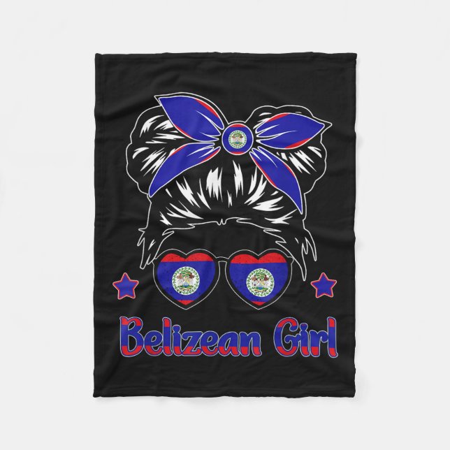 Toddler Belise-shirt Flag Belizean Hispanic Herita Fleece Blanket (Front)