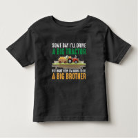 Toddler Big Brother Graphic Tractor Sibling Son