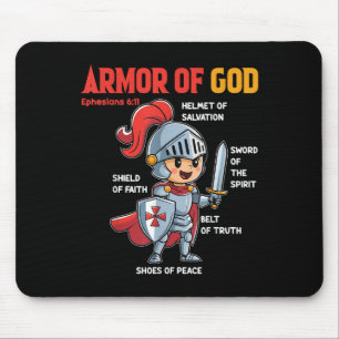 Toddler Boy Armor Of God Brother Son Men Kid Chris Mouse Pad